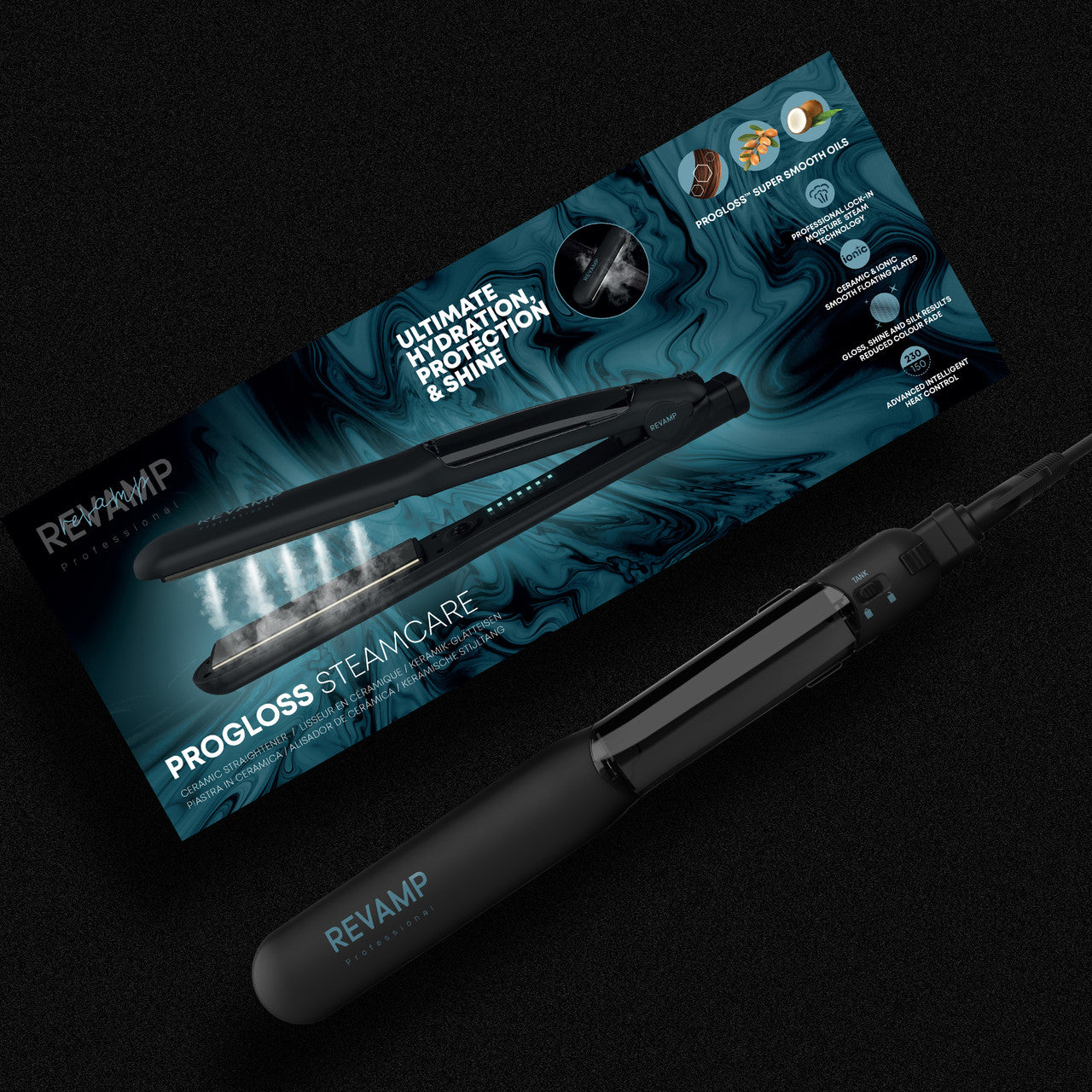 Revamp Piastra in ceramica a vapore Progloss Steamcare